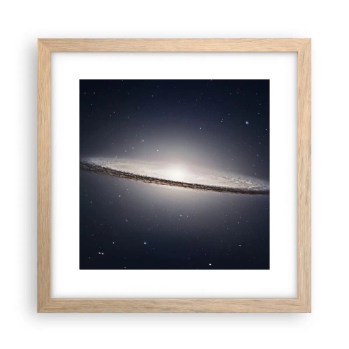 Poster în ramă de stejar deschis - Cu mult timp în urmă, într-o galaxie foarte, foarte îndepărtată... - 30x30 cm