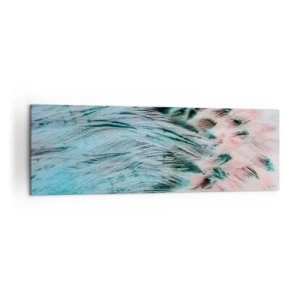 Tablou pe pânză - Puful roz și safir - 160x50 cm