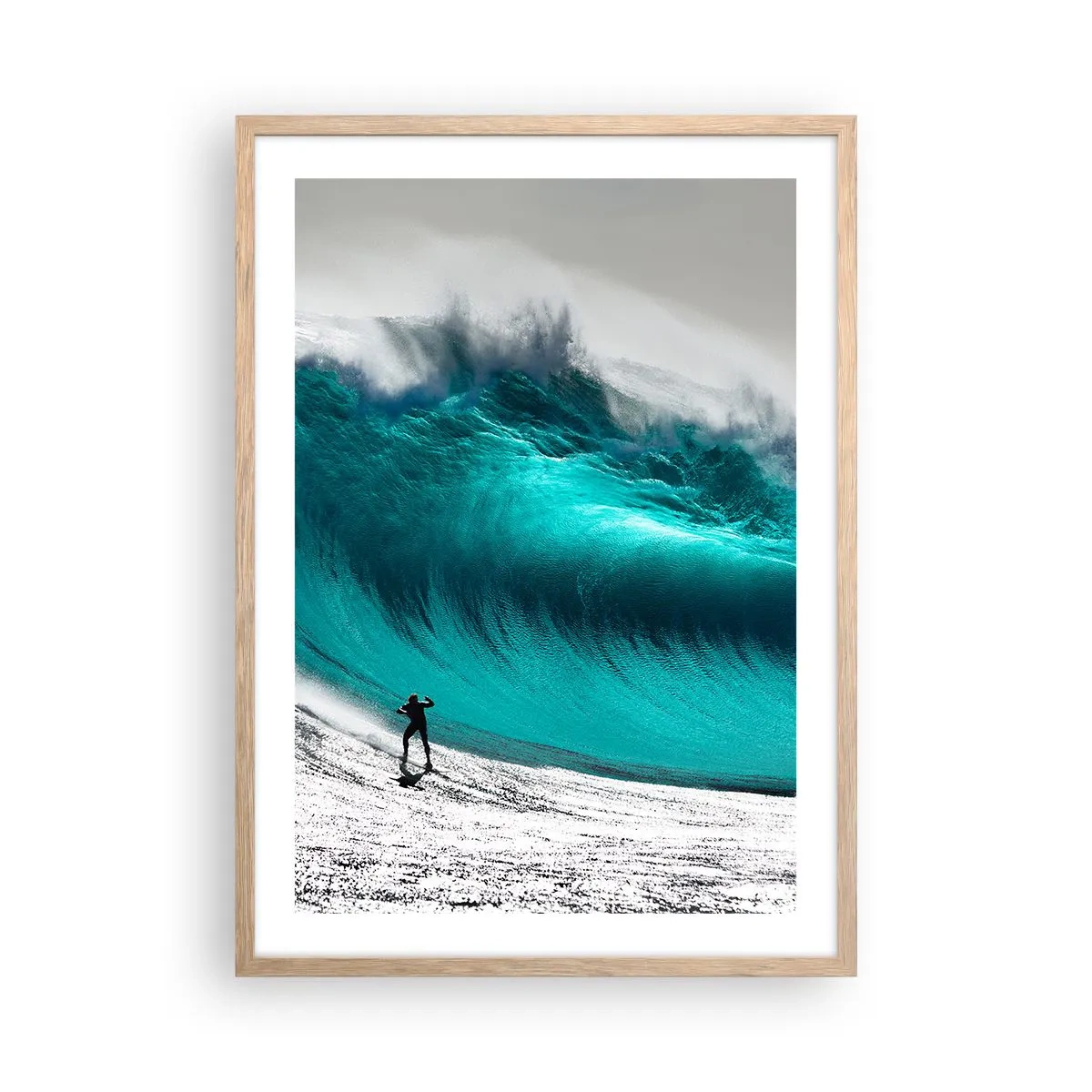 Poster în ramă de stejar deschis - Provocare acceptată - 50x70 cm