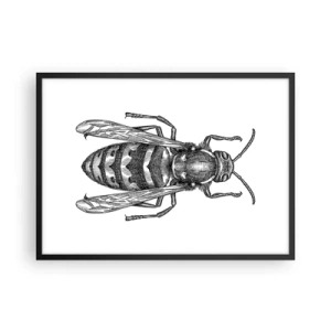 Poster în ramă neagră - De pe o planetă de insecte - 70x50 cm