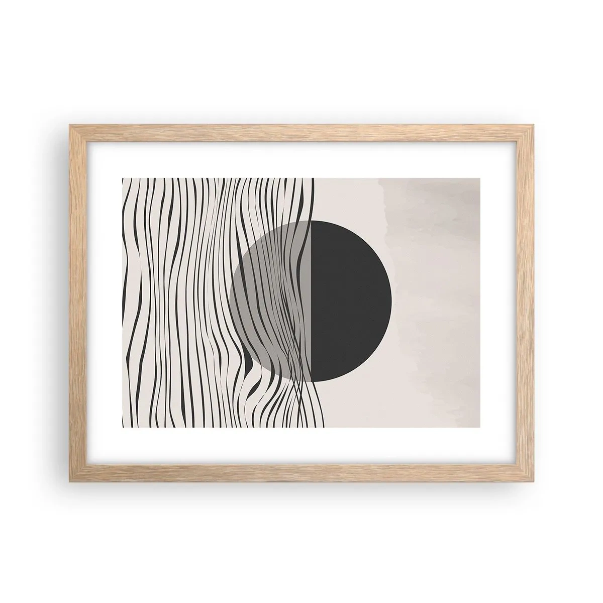 Poster în ramă de stejar deschis - Semicompunere - 40x30 cm