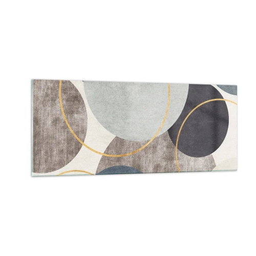 Tablou pe sticlă - Roată cu roată - 100x40 cm