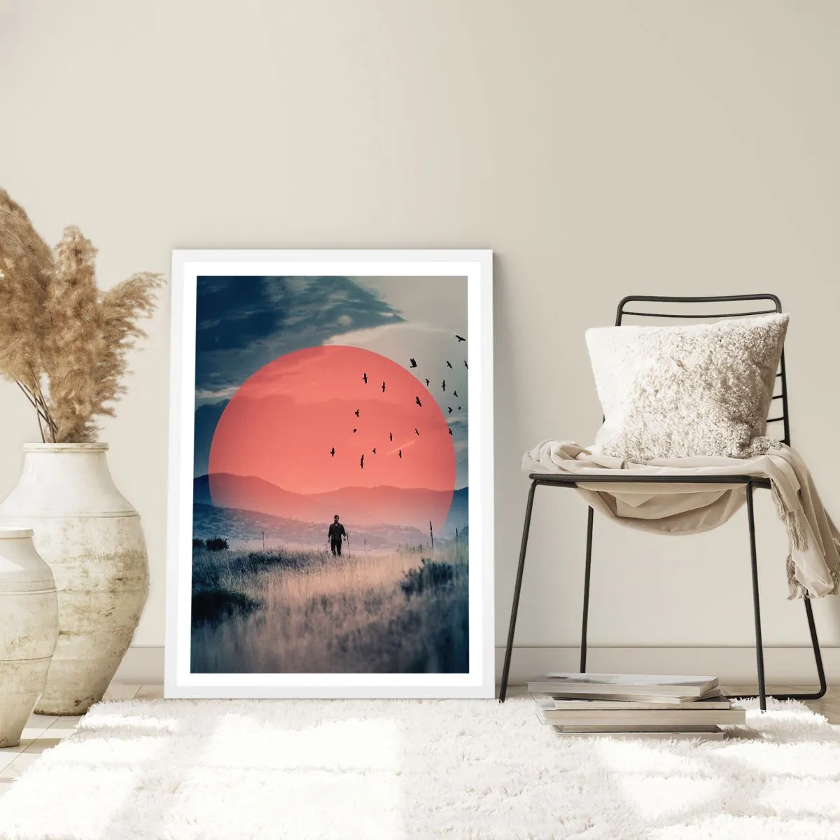 Poster în ramă albă - Se simt bine acolo unde sunt - 40x50 cm