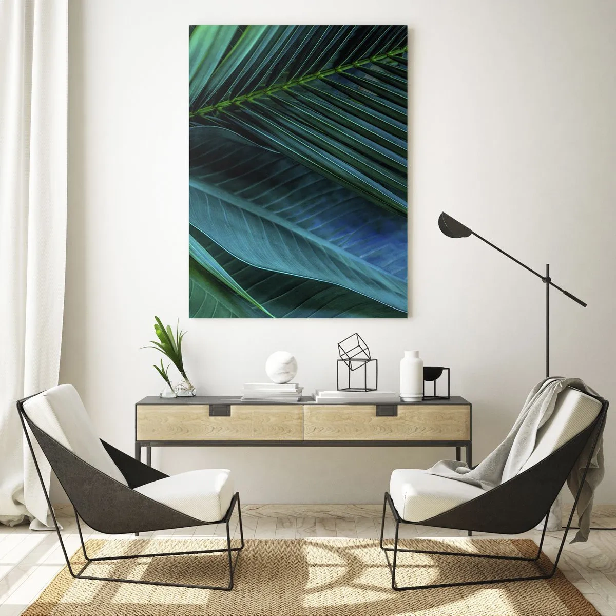 Tablou pe sticlă - Anatomia verdelui - 50x70 cm