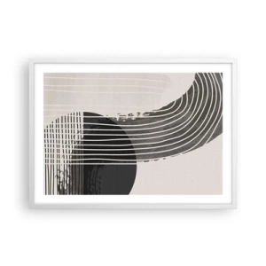 Poster în ramă albă - Până acolo și înapoi - 70x50 cm