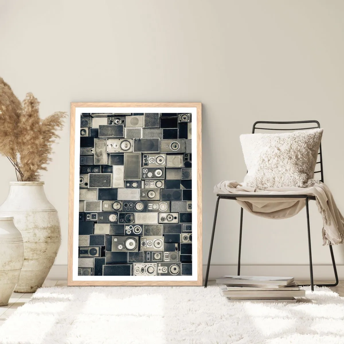 Poster în ramă de stejar deschis - Și totul este în regulă - 50x70 cm