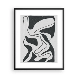 Poster în ramă neagră - Distracție abstractă în labirint - 40x50 cm