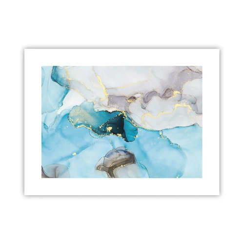 Poster - Un studiu al întâlnirii dintre gri și turcoaz - 40x30 cm