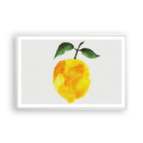 Poster în ramă albă - Cum să simțiți gustul soarelui - 91x61 cm