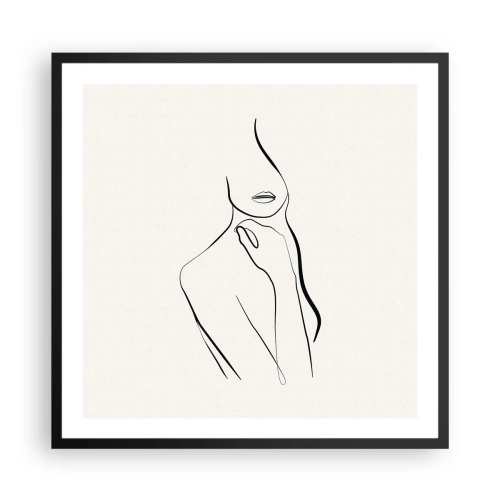 Poster în ramă neagră - Val de melancolie - 60x60 cm