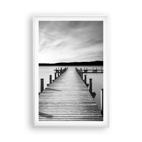 Poster în ramă albă - La adăpostul apei - pace - 61x91 cm