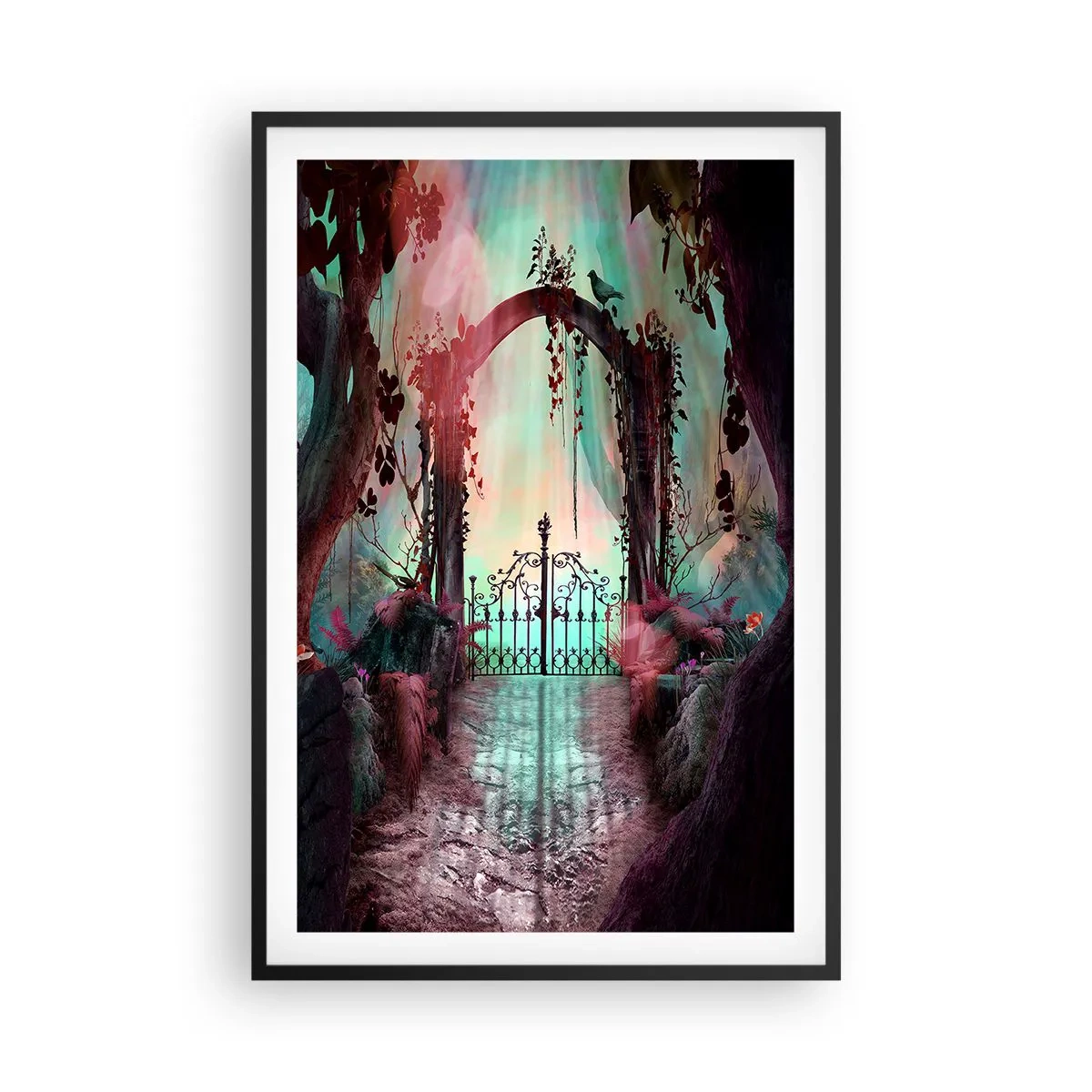 Poster în ramă neagră - Grădina secretă - 61x91 cm