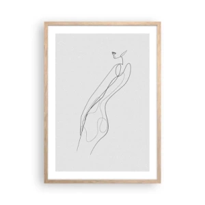 Poster în ramă de stejar deschis - Abia o promisiune - 50x70 cm