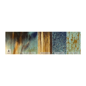Mostră tapet Premium Canvas - O compoziție cromatică neaccidentală - Abstracția, Industrial, A picta - 100x30 cm