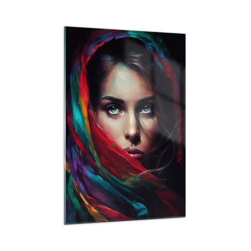 Tablou pe sticlă - Misterul ochilor verzi - 70x100 cm