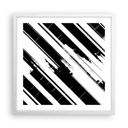 Poster în ramă albă - Compoziție intensă și dinamică - 50x50 cm