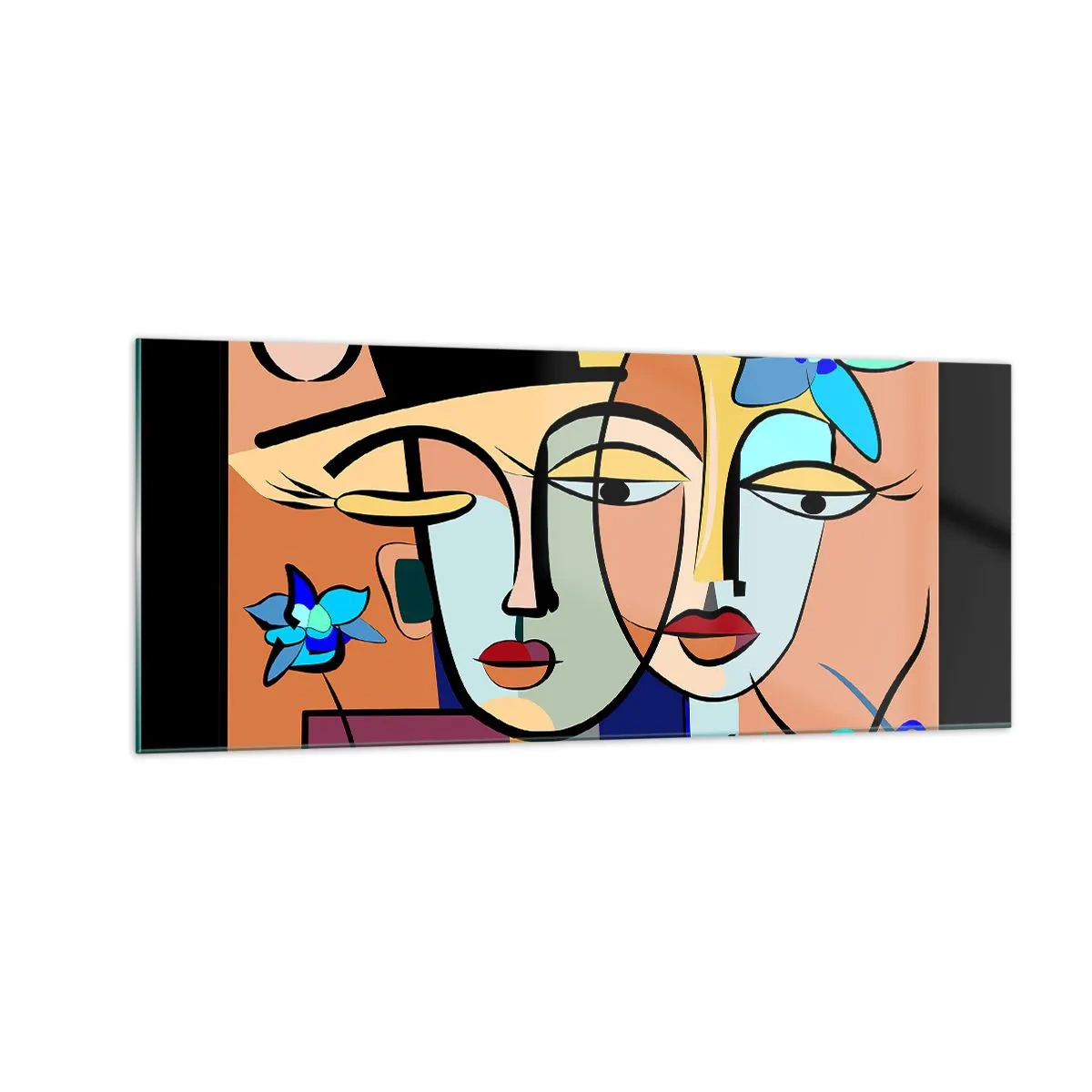 Tablou pe sticlă - Întâlnire cu Picasso - 100x40 cm