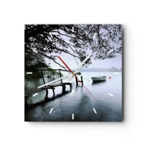 Ceas de perete - Ceas pe sticlă - Te odihnești deja - 30x30 cm