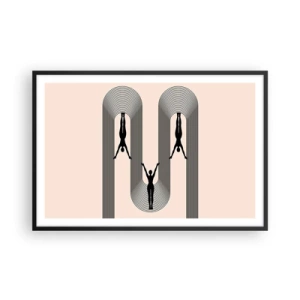 Poster în ramă neagră - Cu susul în jos - 91x61 cm