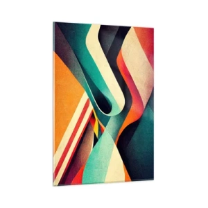 Tablou pe sticlă - Compoziție intensă - 80x120 cm