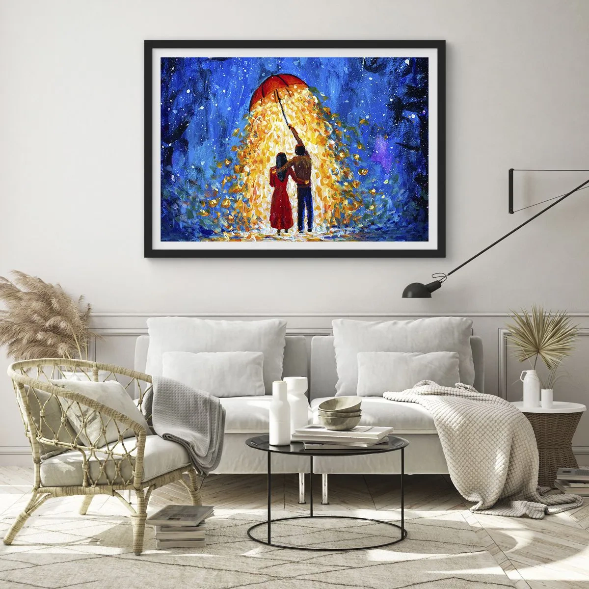 Poster în ramă neagră - Magia unei seri ploioase? - 70x50 cm