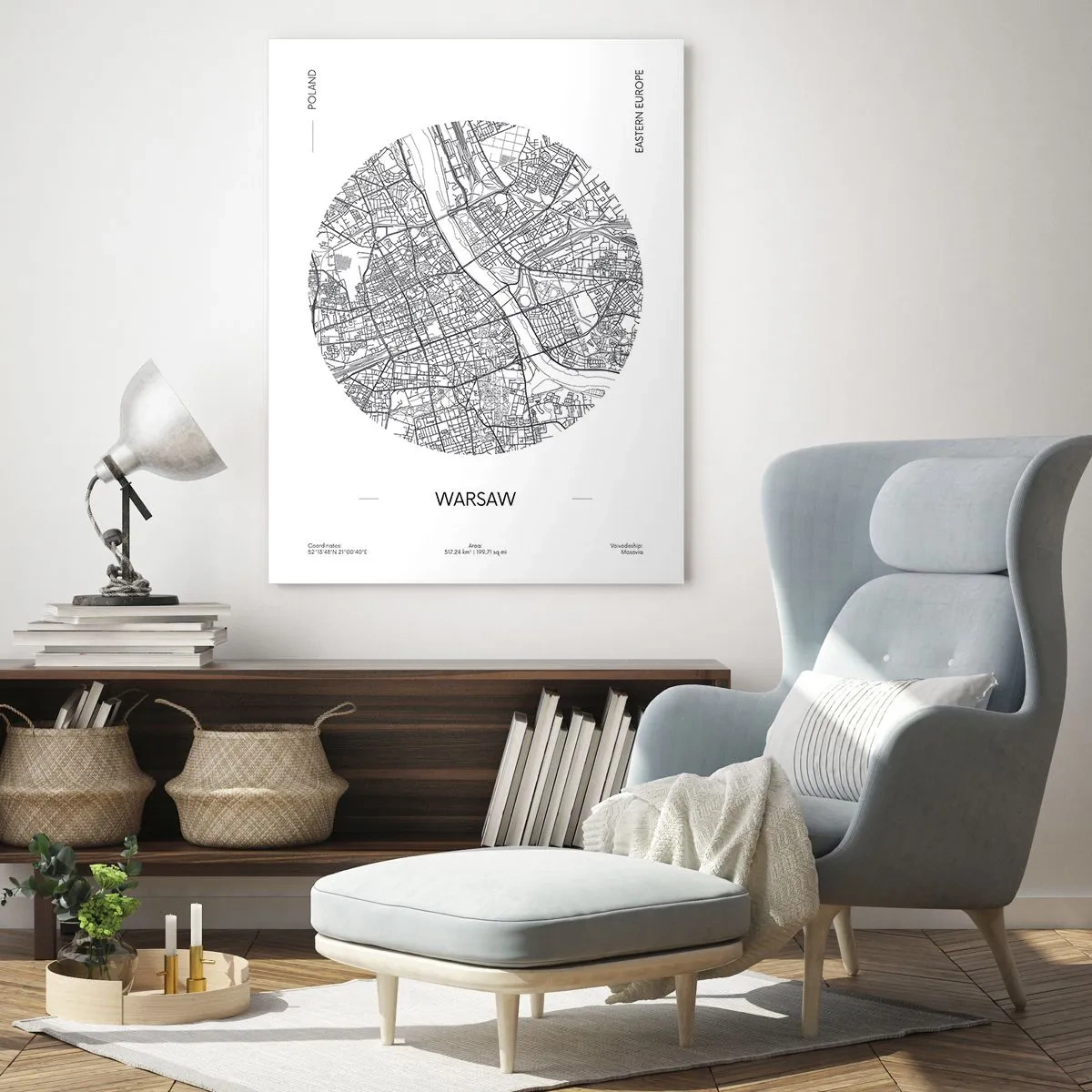 Tablou pe sticlă - Anatomia Varșoviei - 80x120 cm