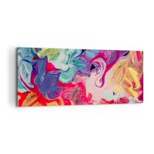 Tablou pe pânză - Nașterea culorii - 100x40 cm