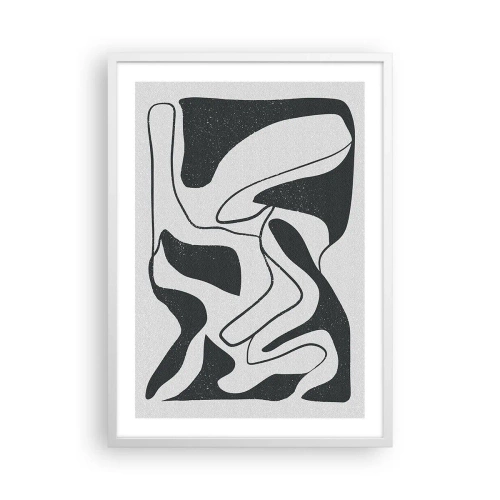 Poster în ramă albă - Distracție abstractă în labirint - 50x70 cm