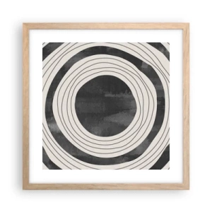 Poster în ramă de stejar deschis - Direct la subiect - 40x40 cm