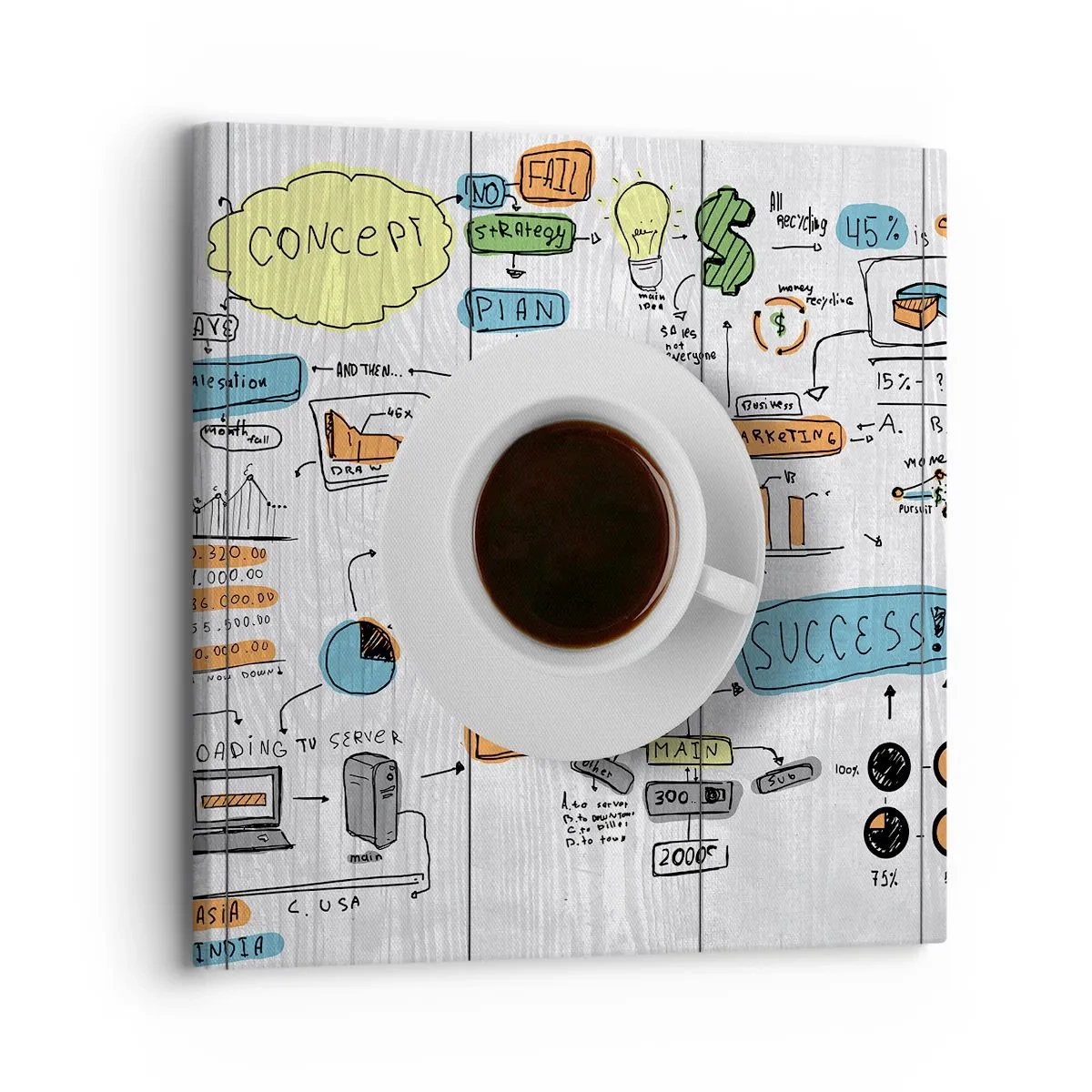 Tablou pe pânză - Timp pentru o pauză - 30x30 cm