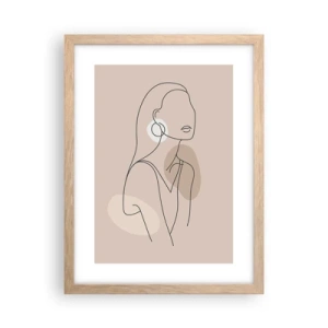 Poster în ramă de stejar deschis - Icoana fecioarei - 30x40 cm