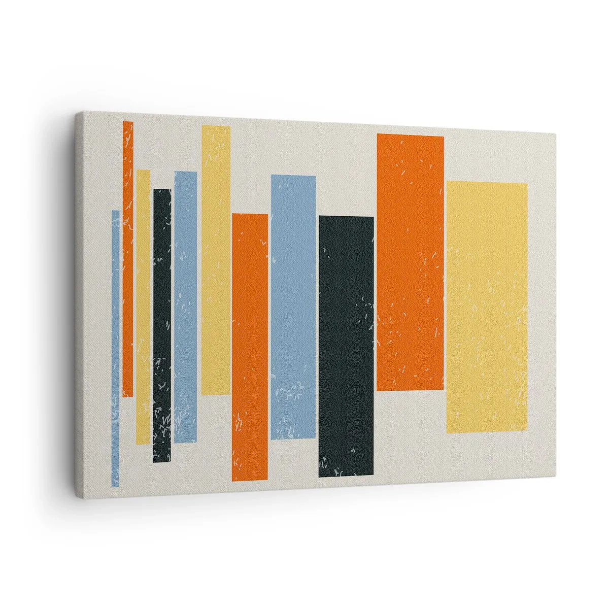 Tablou pe pânză Canvas - Dreptunghiuri colorate într-un aranjament modern - 70x50cm - Înregistrare muzicală - Decorațiune modernă pentru perete pentru living și dormitor ARTTOR