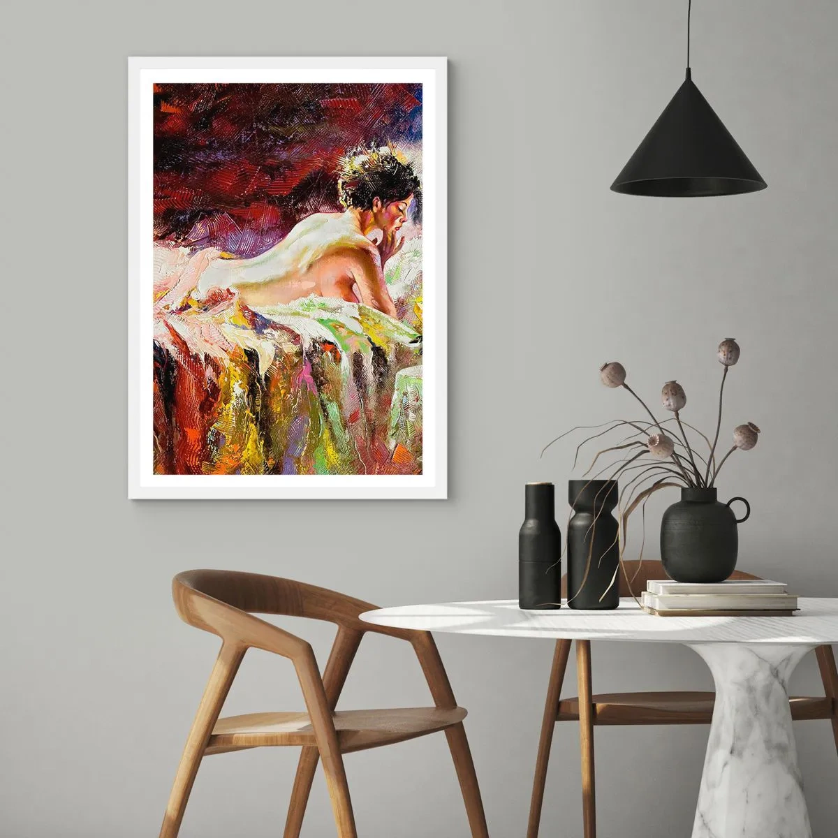 Poster în ramă albă - Venus în gând - 30x40 cm