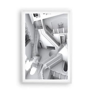 Poster în ramă albă - Paradoxurile spațiului - 61x91 cm