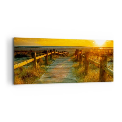 Tablou pe pânză - Scăldat în aur vechi - 100x40 cm