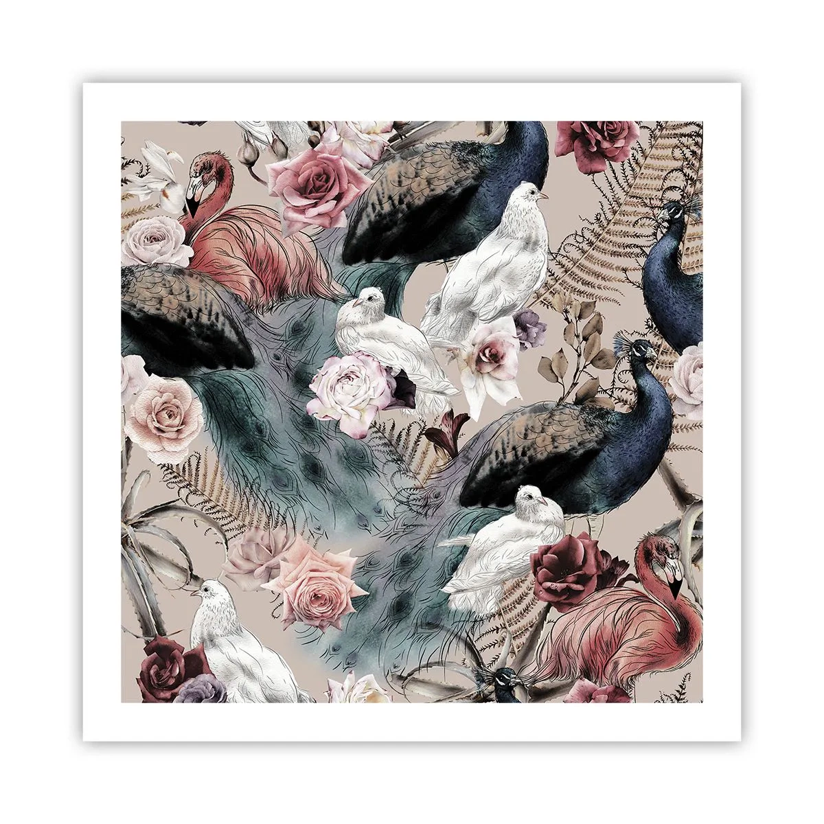 Poster - În grădina palatului - 60x60 cm