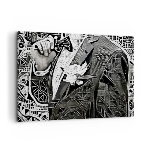 Tablou pe pânză - Doar un om aparent gri - 100x70 cm
