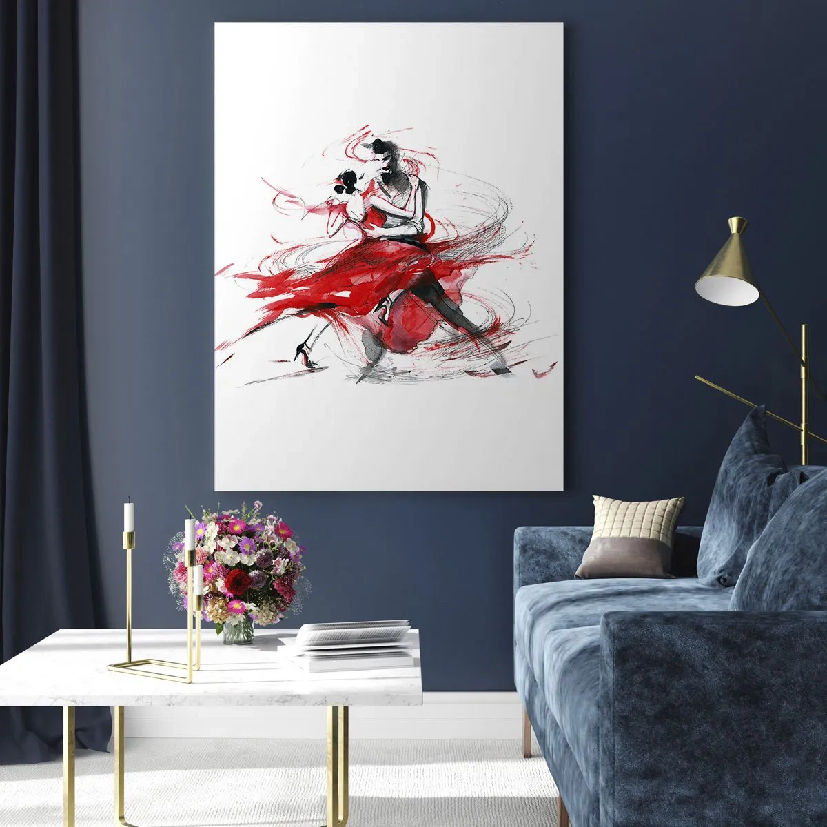 Tablou pe sticlă - Tango - ritmul pasiunii - 50x70 cm