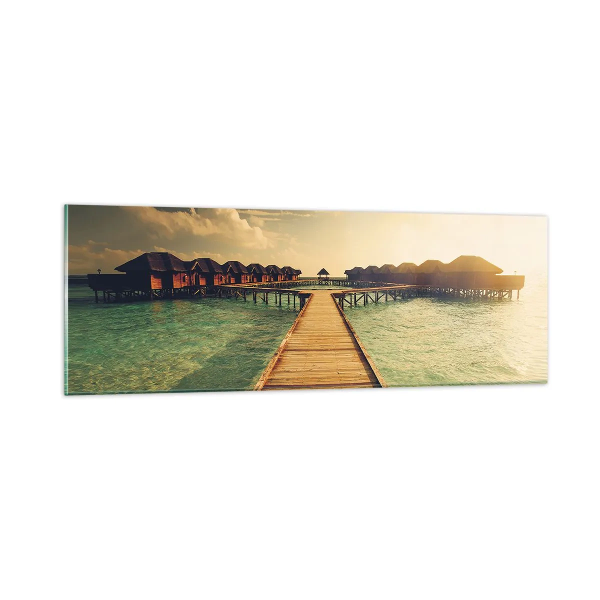 Tablou pe sticlă - O invitație caldă - 90x30 cm