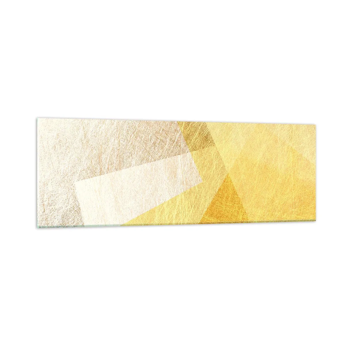 Tablou pe sticlă - Vremea de geometrie - 90x30 cm