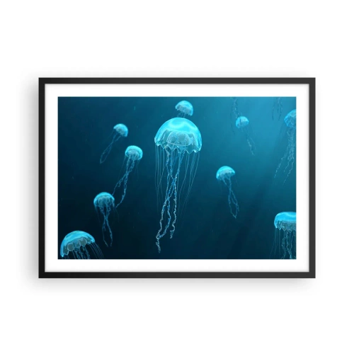 Poster în ramă neagră - Dansul oceanic - 70x50 cm