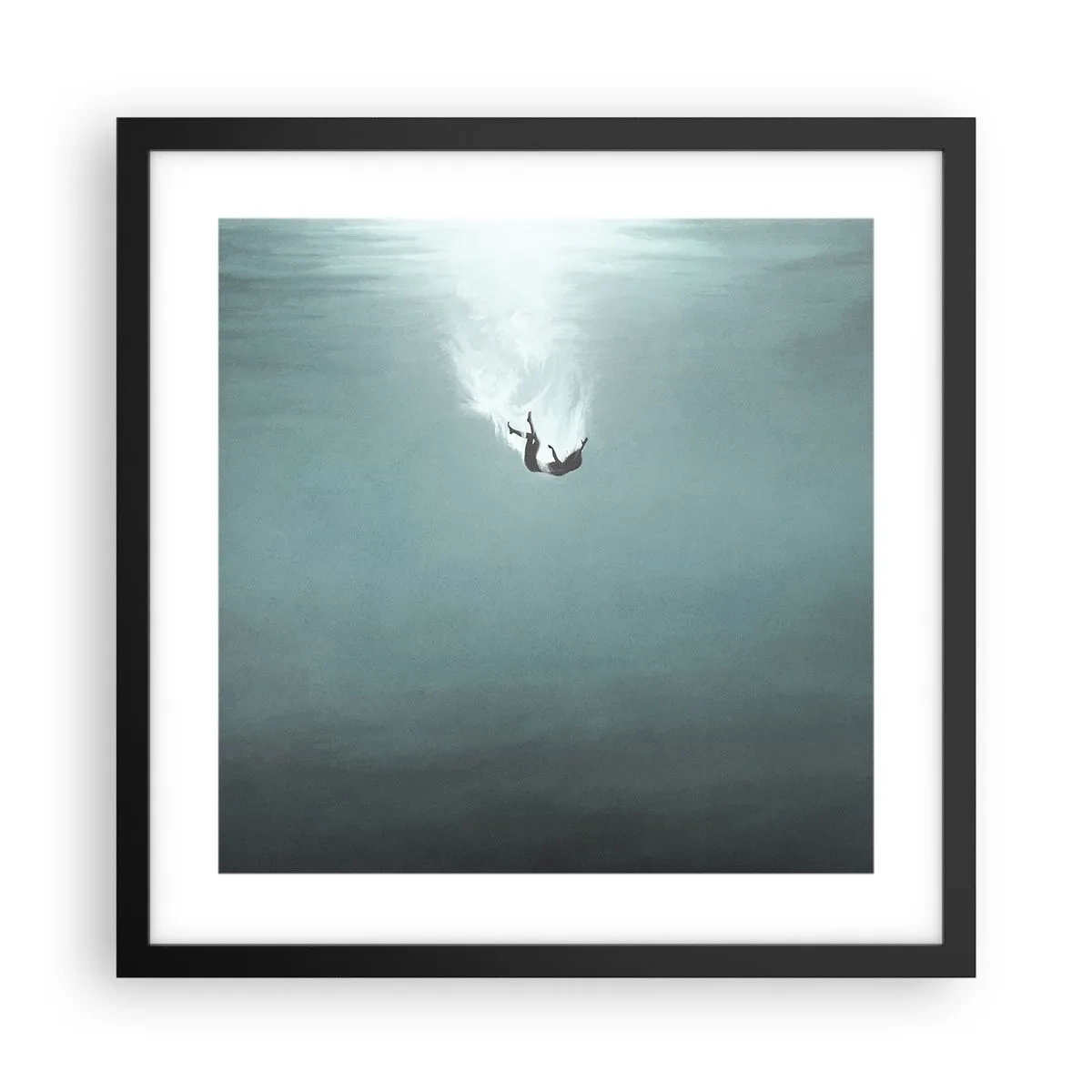 Poster în ramă neagră - În îmbrățișarea oceanului - 40x40 cm