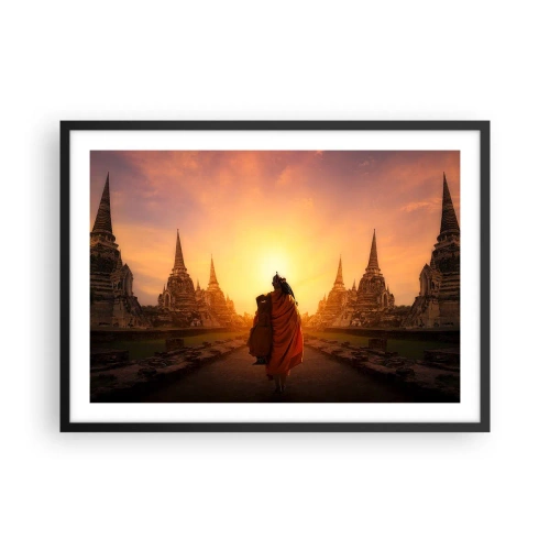 Poster în ramă neagră - În pace prin eternitate - 70x50 cm