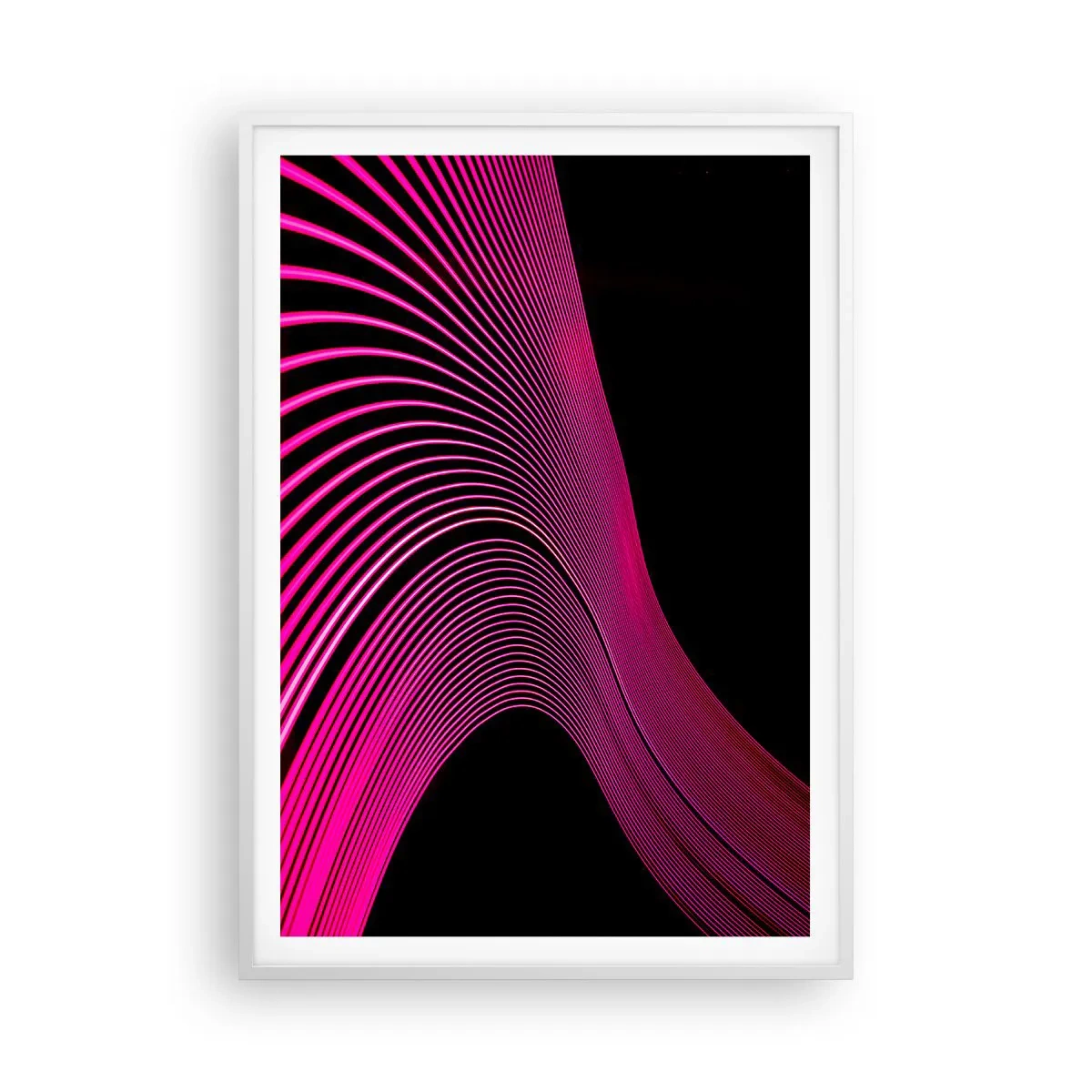 Poster în ramă albă - Bulevardul de lumină - 70x100 cm