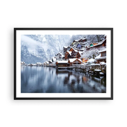 Poster în ramă neagră - În decor de iarnă - 70x50 cm