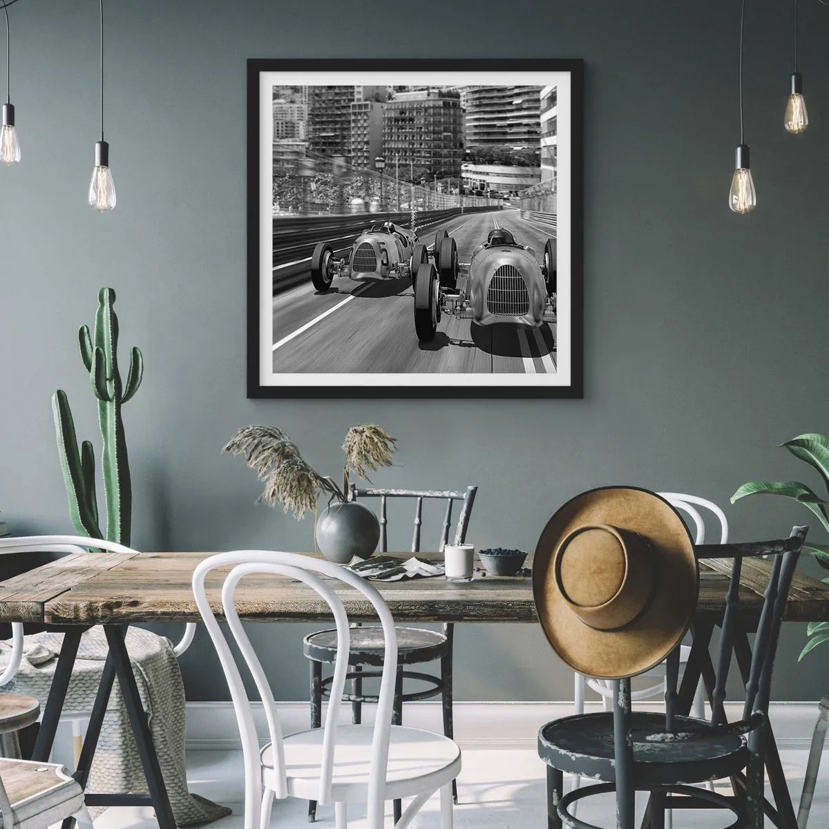 Poster în ramă neagră - A fost odată ca niciodată în Monte Carlo - 50x50 cm