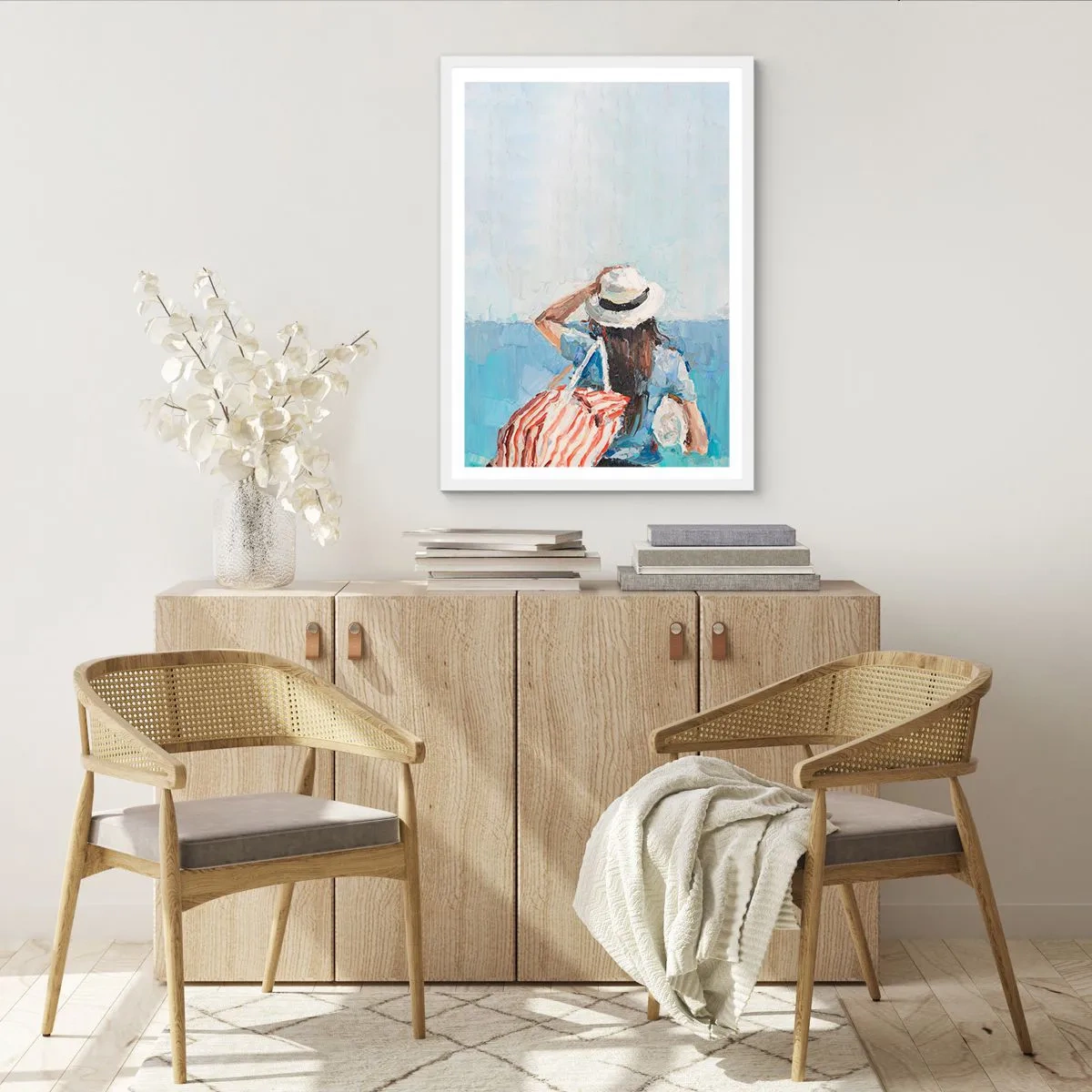 Poster în ramă albă - Bine ați venit în concediu - 30x40 cm