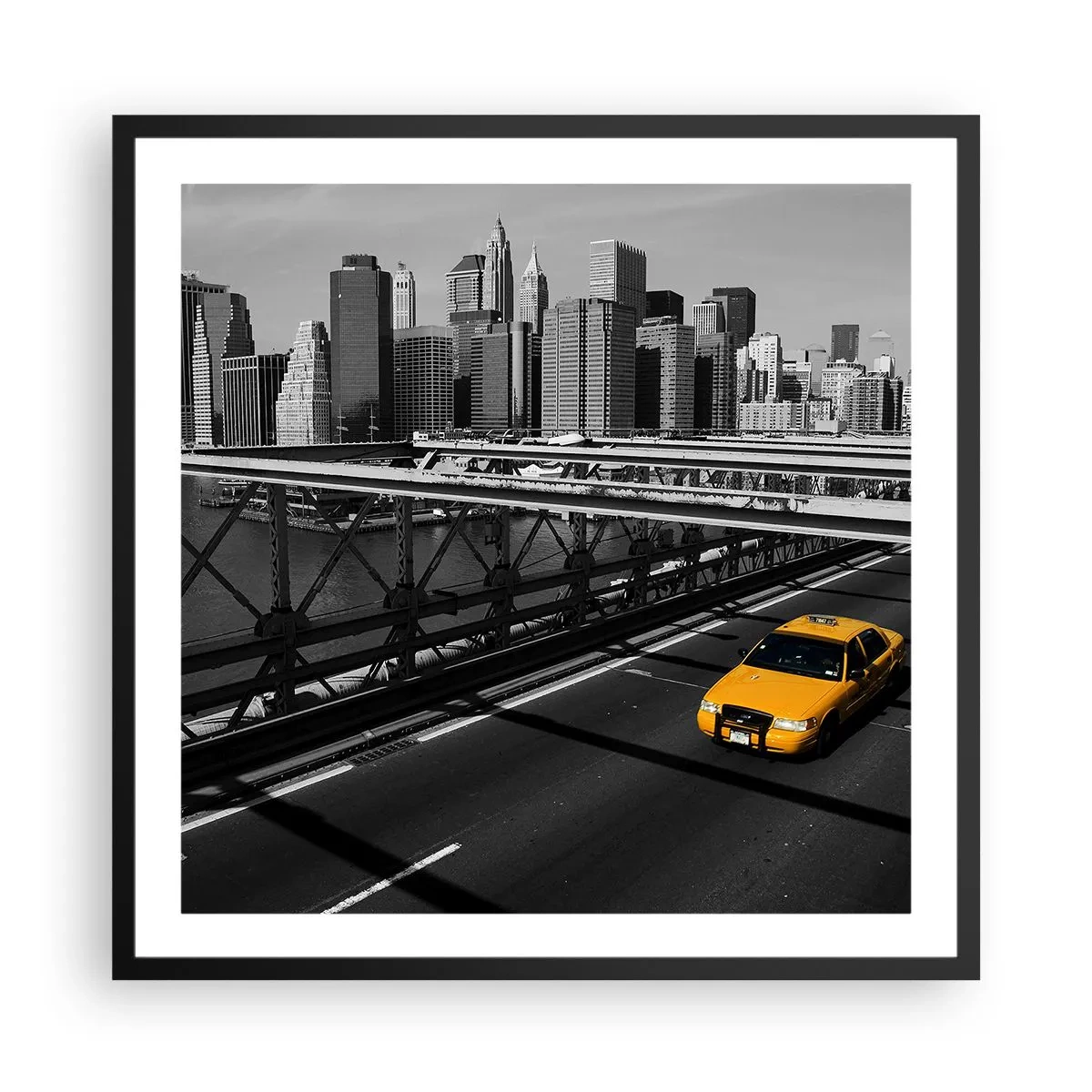 Poster în ramă neagră - Culorile marelui oraș - 60x60 cm