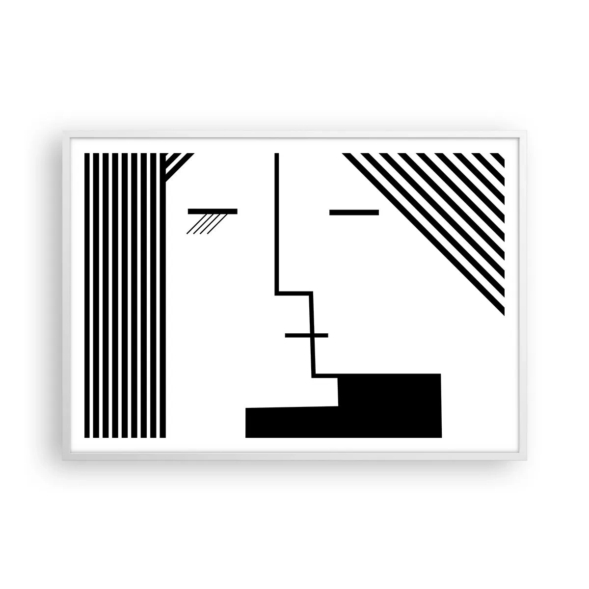Poster în ramă albă - Doar un sărut - 100x70 cm