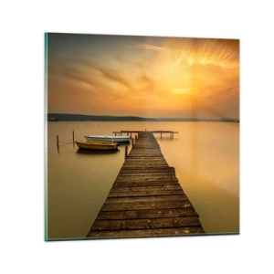 Tablou pe sticlă - Îți voi deschide cerul de aur - 50x50 cm